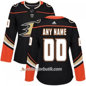 Dame Ishockey Anaheim Ducks Tröja med eget tryck Adidas 2017-2018 Svart Authentic